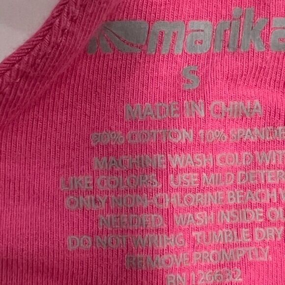 Marika Pink Support Shape Sport Bra Top Training Tankini Tank Size S - Picture 4 of 11
